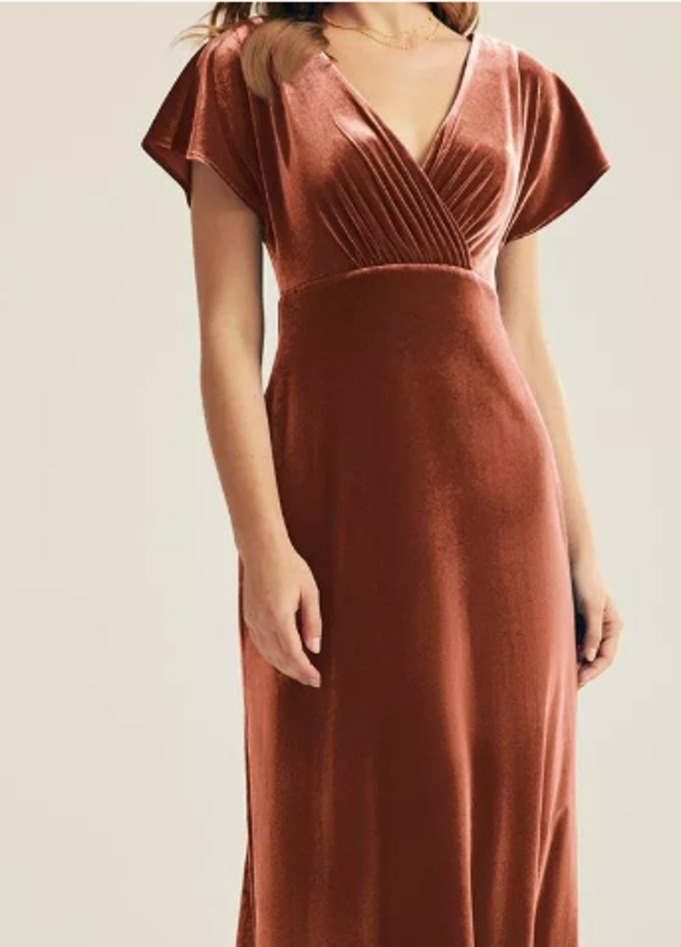 AW BRIDAL SZ 10 L burnt orange Meara cocktail wedding formal maxi dress B53